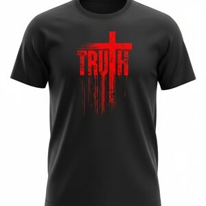 Gildan Black Tee with Red Truth Graphic